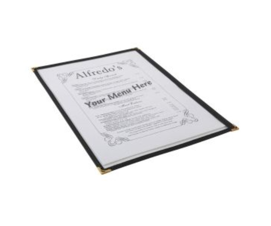 Genware American Style Clear Menu Holder - 1 Page