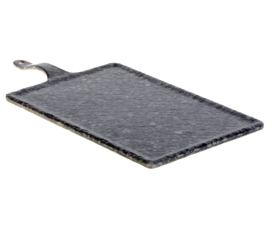 TableCraft Melamine Serving Paddle, Black Marble(34 x 22 x 1cm, 12cm Handle)