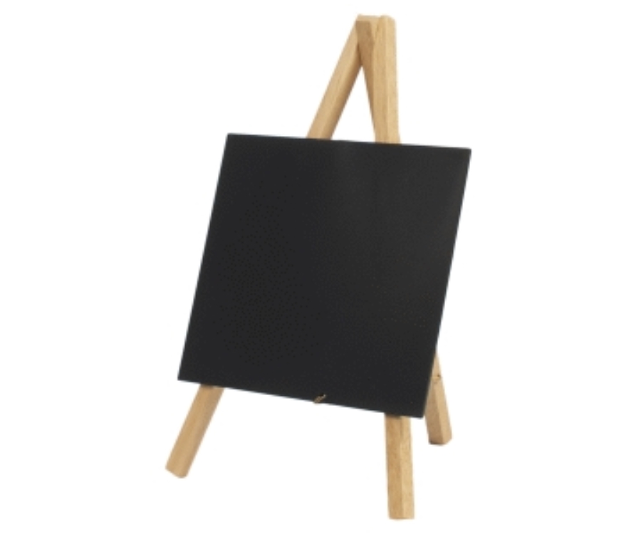 Genware Mini Chalkboard Easel 24 X 11.5cm Wood Pk3