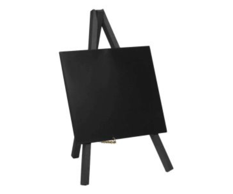 Genware Mini Chalkboard Easel 24 X 11.5cm Black Pk 3