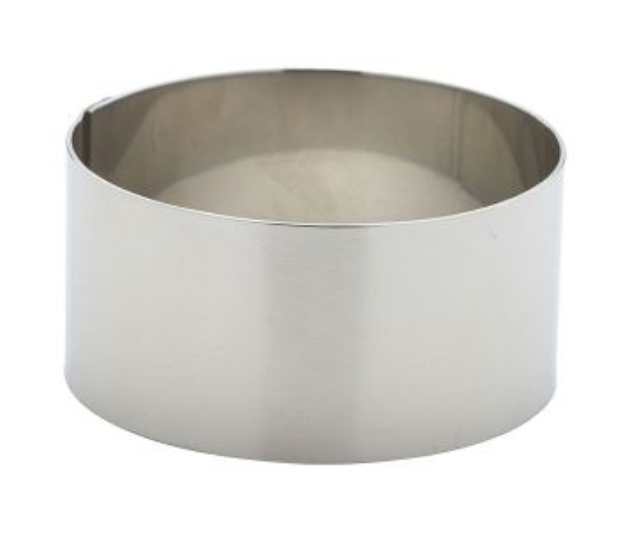 Genware Stainless Steel Mousse Ring 7x3.5cm(Pack of 12)