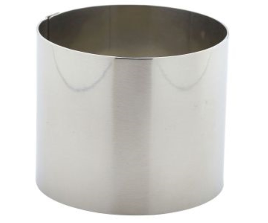 Genware Stainless Steel Mousse Ring 7x6cm(Pack of 12)