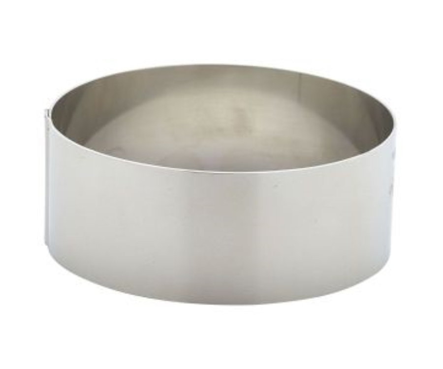 Genware Stainless Steel Mousse Ring 9x3.5cm(Pack of 12)