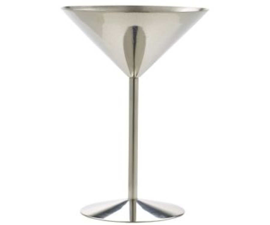 Genware Stainless Steel Martini Glass 24cl/8.5oz