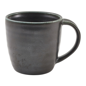 Genware Terra Porcelain Black Mug 30cl/10.5oz(Pack of 6)