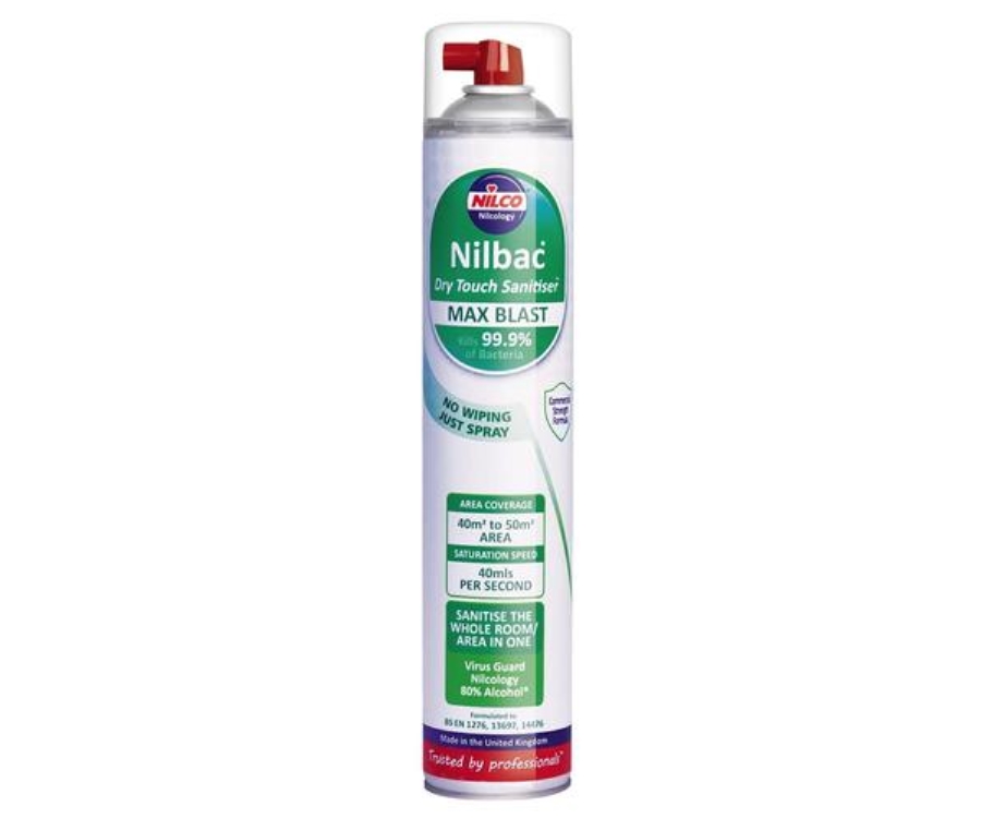 Nilco Dry Touch Sanitiser Max Blast Aerosol 750ml(Pack of 12)