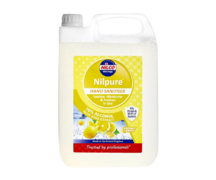 Nilco Nilpure Hand Sanitiser Scented Sherbert Lemon 5ltr(Pack of 4)