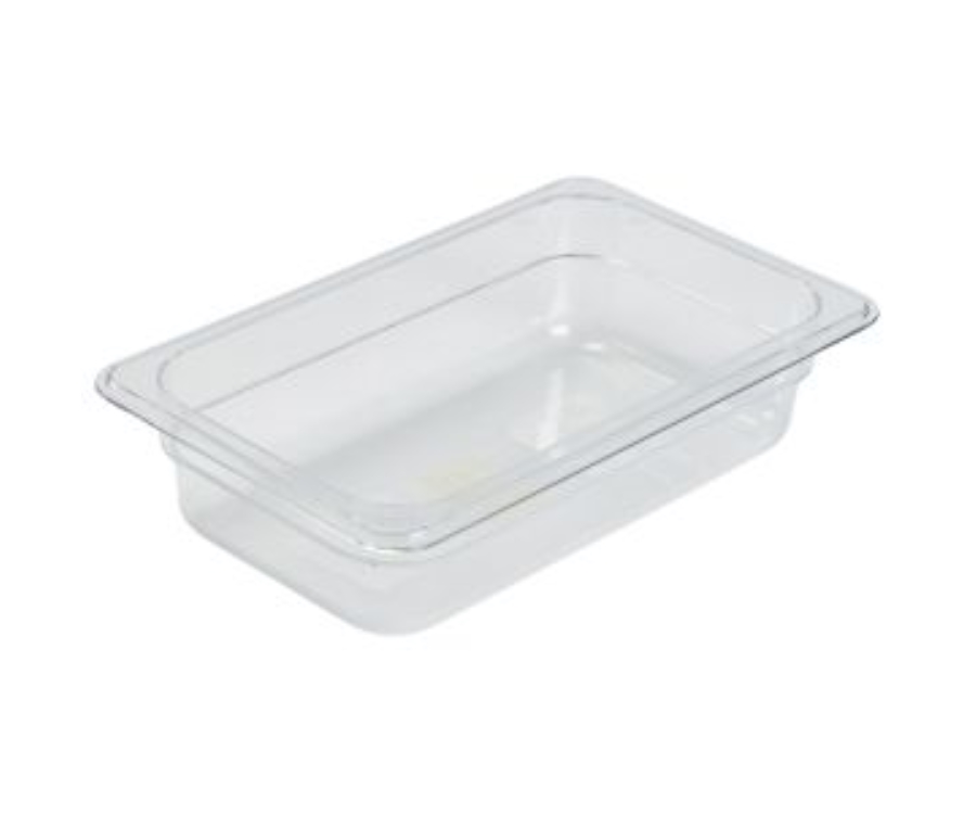 Genware 1/4 -Polycarbonate GN Pan 100mm Clear