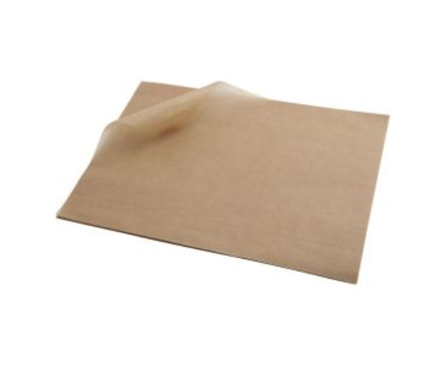 Genware Greaseproof Paper Brown 25 x 35cm