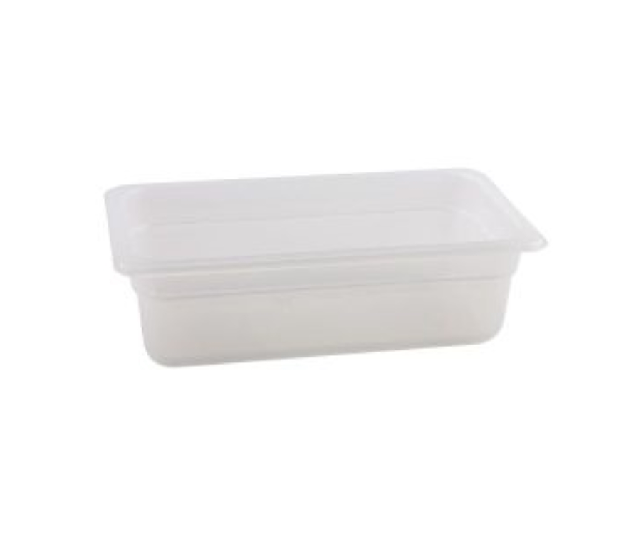 Genware 1/3 -Polypropylene GN Pan 100mm Clear(Pack of 6)