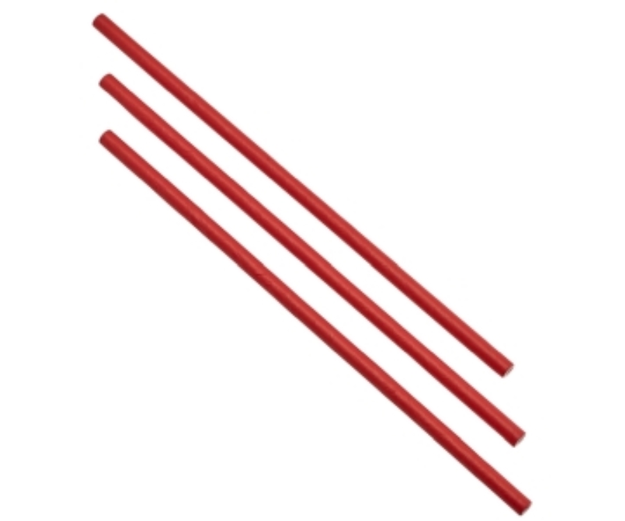 Genware Paper Straws Red 20cm (500pcs)