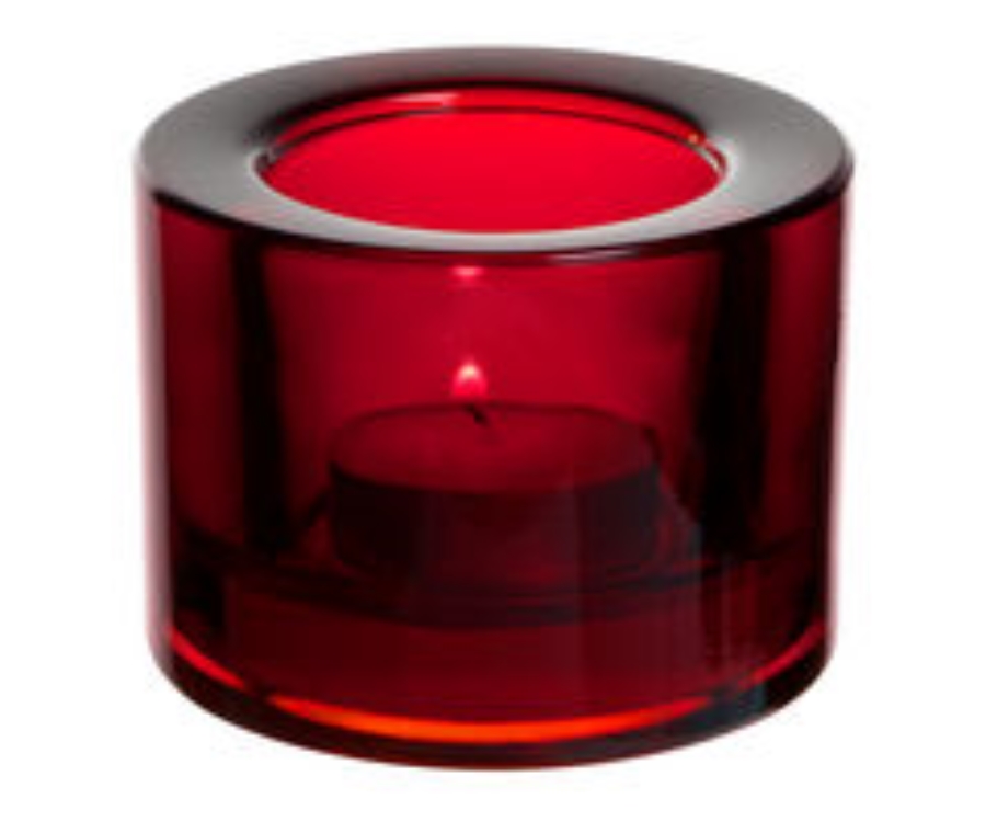 Utopia Chunky Tealight Holder - Red (Pack of 12)
