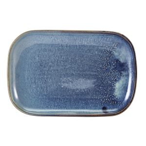 Genware Terra Porcelain Aqua Blue Rectangular Plate 29 x 19.5cm(Pack of 6)