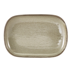 Genware Terra Porcelain Grey Rectangular Plate 24 x 16.5cm(Pack of 12)
