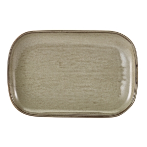 Genware Terra Porcelain Grey Rectangular Plate 29 x 19.5cm(Pack of 6)