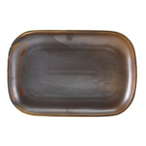 Genware Terra Porcelain Rustic Copper Rectangular Plate 29 x 19.5cm(Pack of 6)