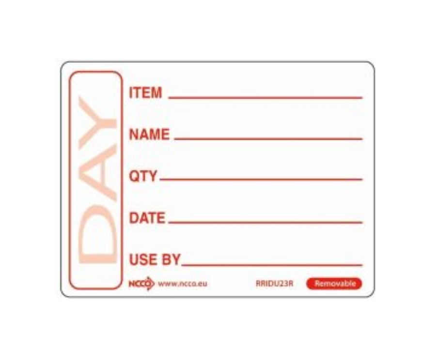 Genware 50 X 65mm Removable Red Use By Label (500)