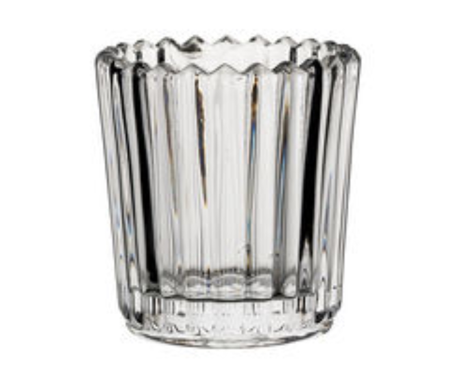 Utopia Large Ribbed Clear Nightlight Holder (Pack of 6)