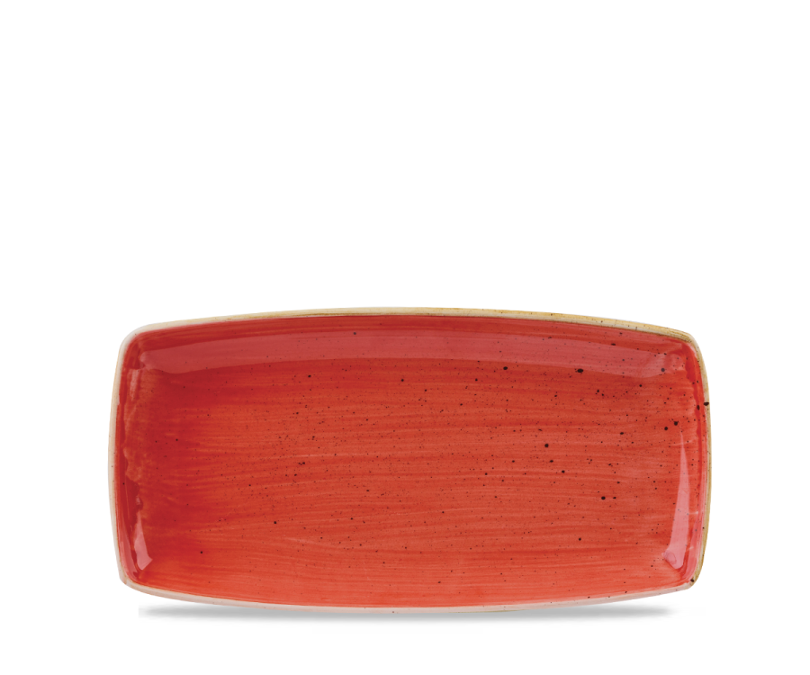 Churchill Stonecast Berry Red Oblong Plate 13 1/2