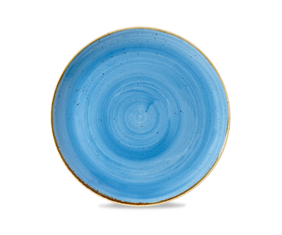 Churchill Stonecast Cornflower Blue Round Evolve Plate 12