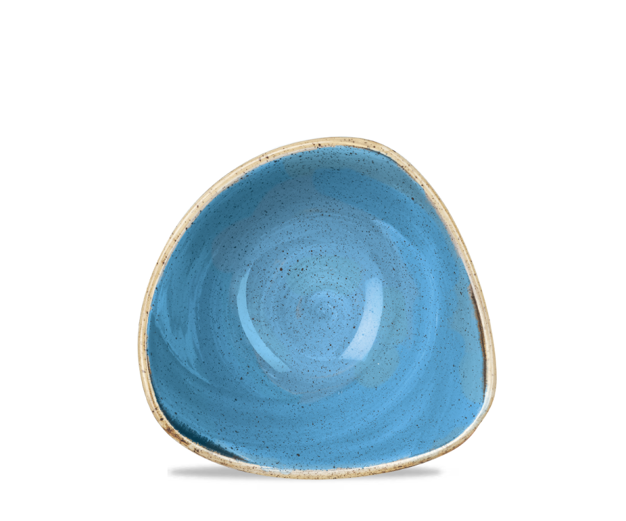 Churchill Stonecast Cornflower Blue Triangular Bowl 6