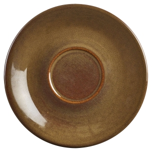 Genware Terra Stoneware Rustic Brown Saucer 15cm(Pack of 6)
