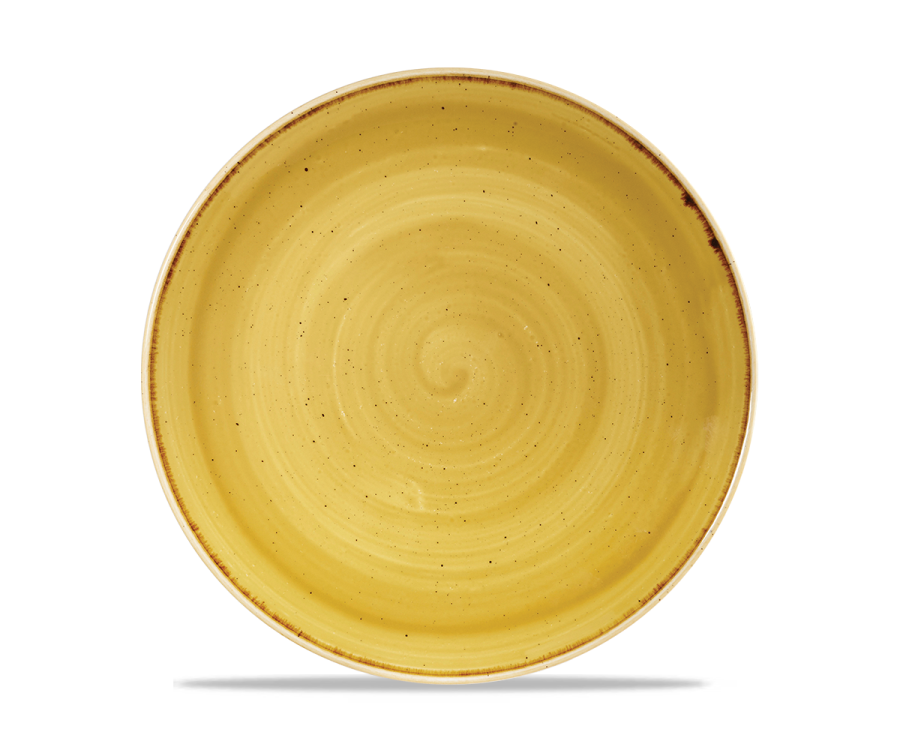Churchill Stonecast Mustard Evolve Coupe Plate 10.25