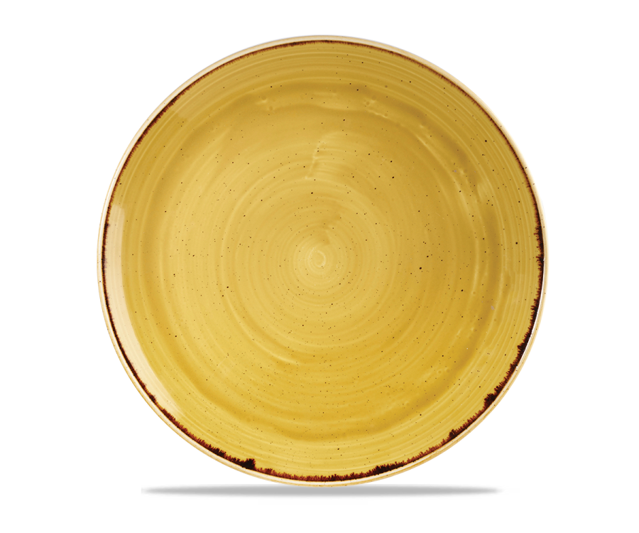 Churchill Stonecast Mustard Evolve Coupe Plate 11.25