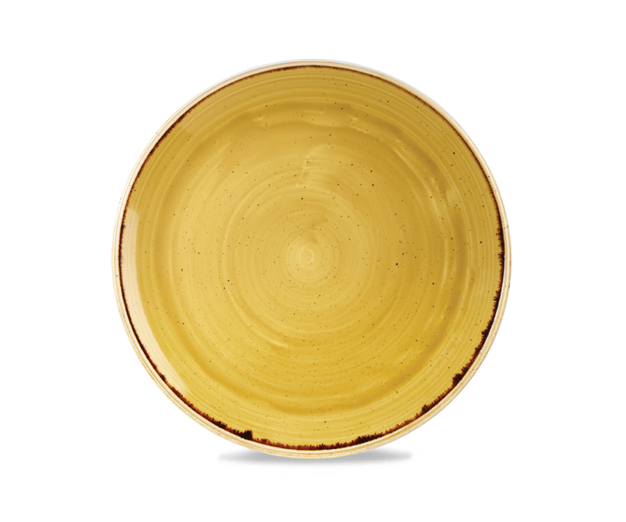 Churchill Stonecast Mustard Coupe Evolve Plate 12 3/4