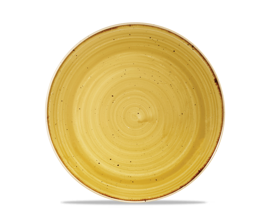Churchill Stonecast Mustard Evolve Coupe Plate 8.67
