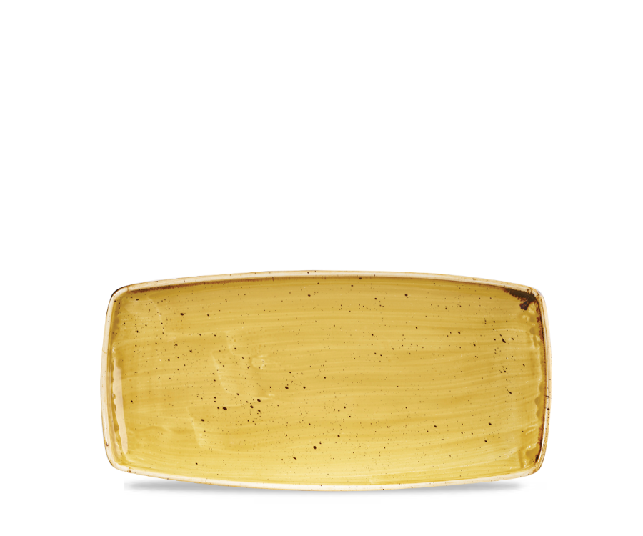 Churchill Stonecast Mustard Oblong Plate 11.75
