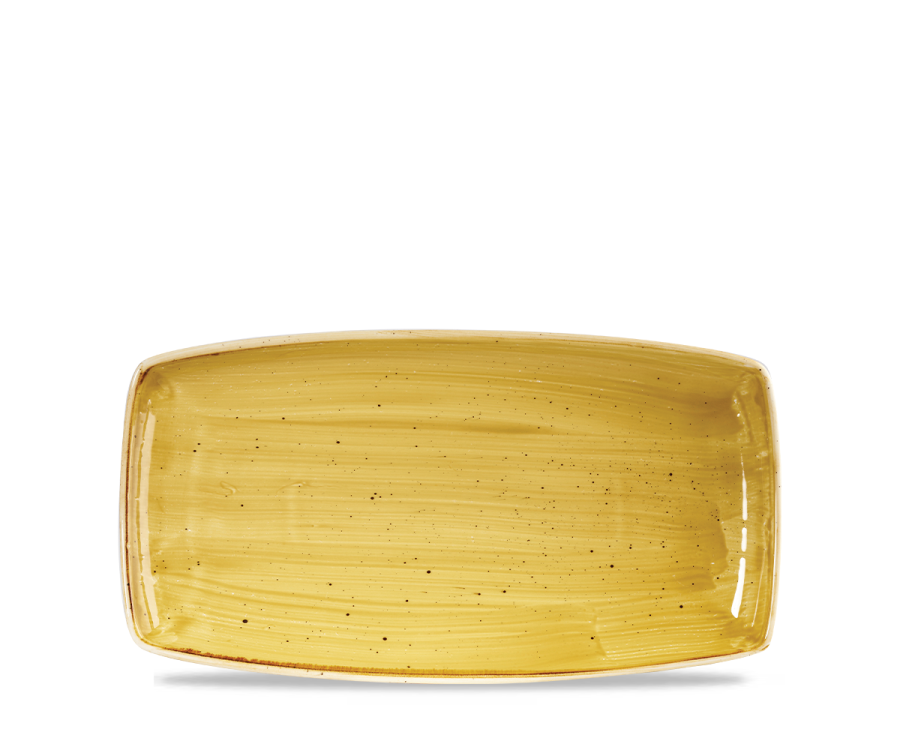 Churchill Stonecast Mustard Oblong Plate 13 1/2