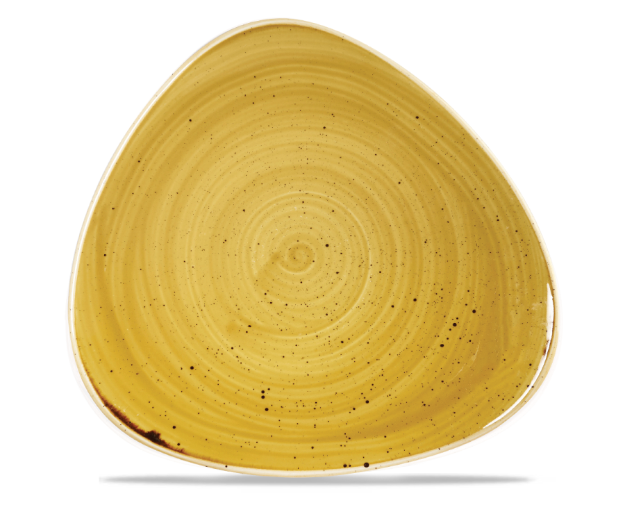 Churchill Stonecast Mustard Lotus Plate 12
