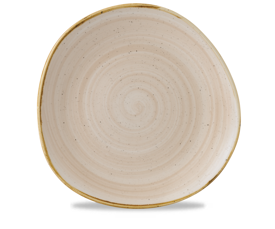 Churchill Stonecast Nutmeg Cream Round Trace Plate 11 1/4
