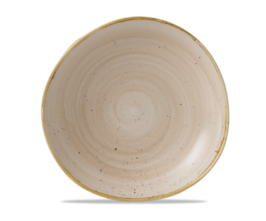 Churchill Stonecast Nutmeg Cream Round Trace Bowl 9 7/8