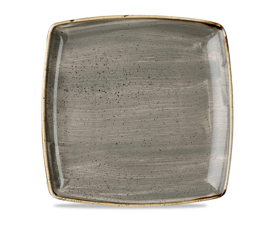 Churchill Stonecast Grey Deep Square Plate 10.25