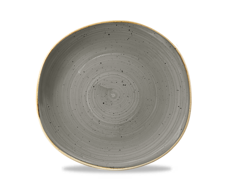 Churchill Stonecast Grey Round Trace Plate 10 3/8