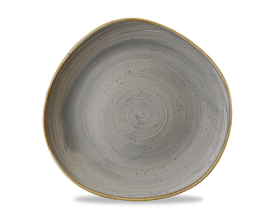Churchill Stonecast Grey Round Trace Plate 11 1/4