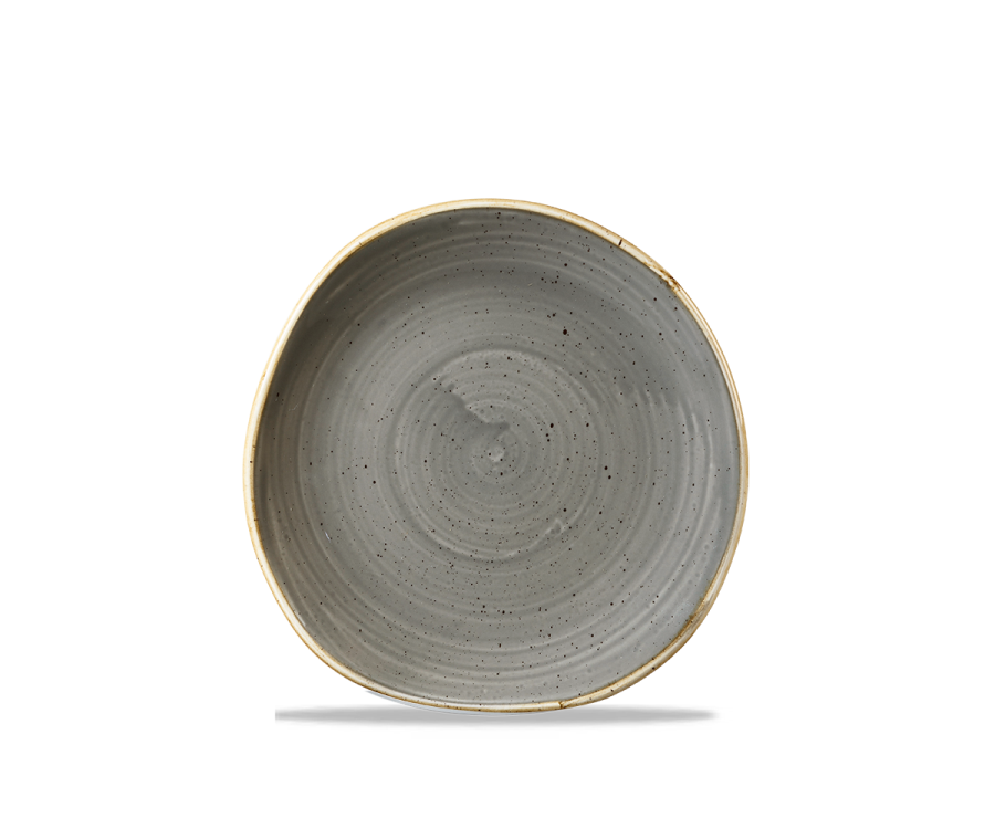 Churchill Stonecast Grey Round Trace Plate 7 1/4