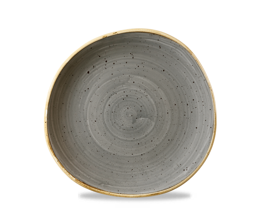 Churchill Stonecast Grey Round Trace Plate 8 1/4