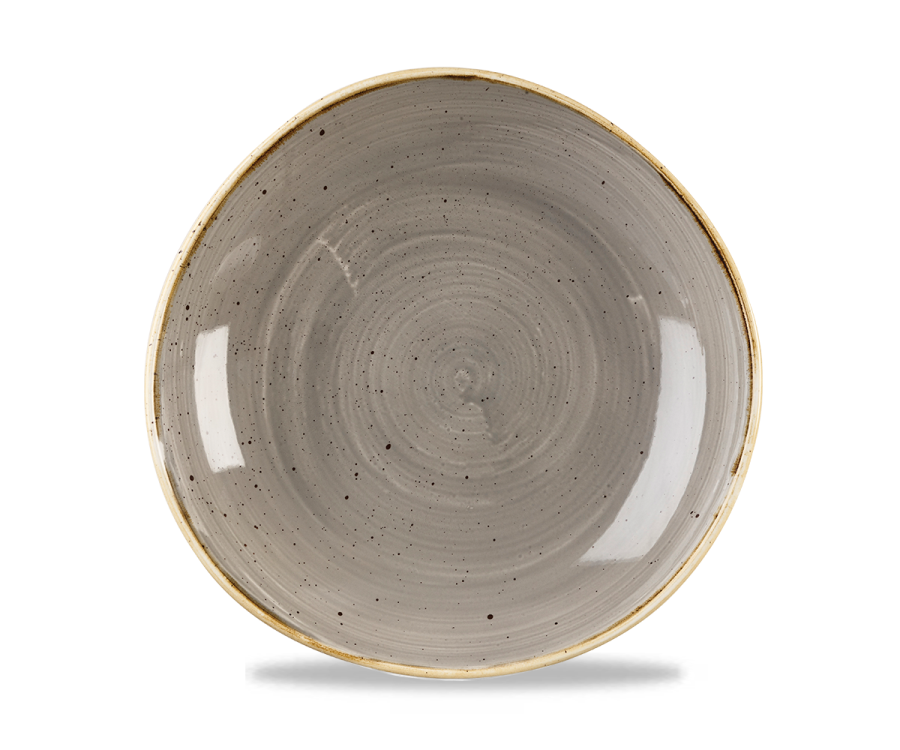 Churchill Stonecast Grey Round Trace Bowl 9 7/8