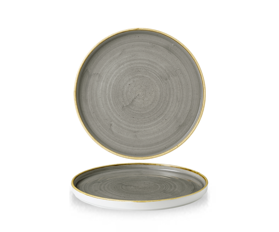 Churchill Stonecast Grey Walled Plate 8.67