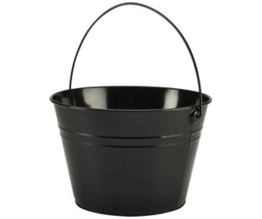 Genware Stainless Steel Serving Bucket 25cm Dia Black