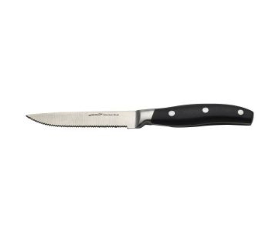 Genware Premium Black Handle Steak Knife (Pack of 12)