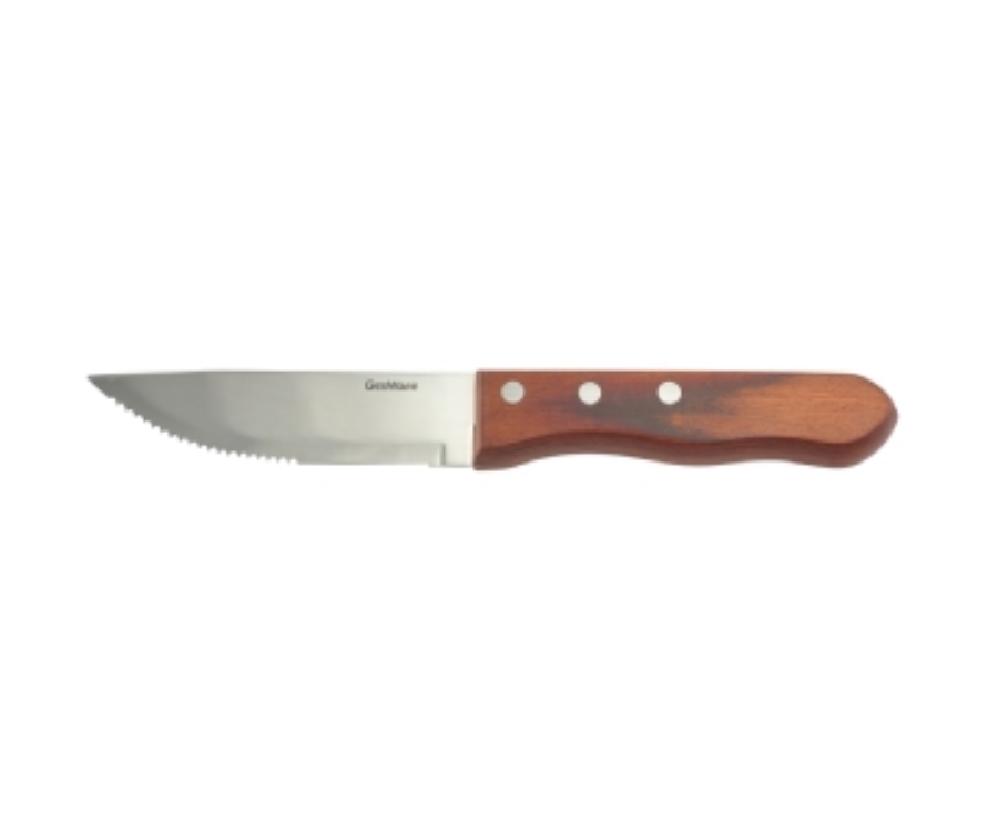 Genware Jumbo Red Pakka Wood Steak Knife (Pack of 12)