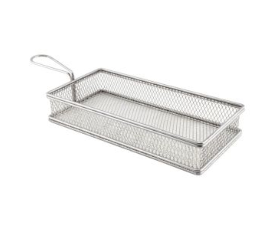 Genware Large Rect. Serving Basket 26X13X4.5cm(Pack of 6)