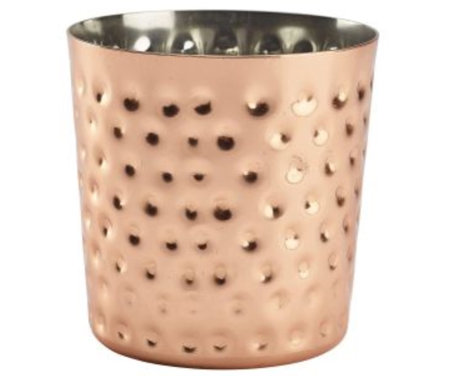 Genware Hammered Copper Plated Serving Cup 8.5 x 8.5cm(Pack of 12)