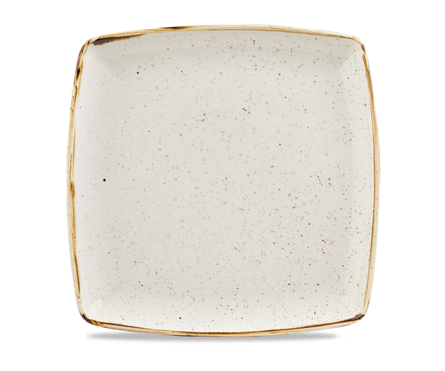 Churchill Stonecast Barley White Deep Square Plate 10.25