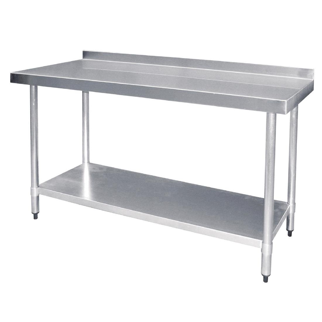Vogue Stainless Steel Prep Table with Upstand 600mm