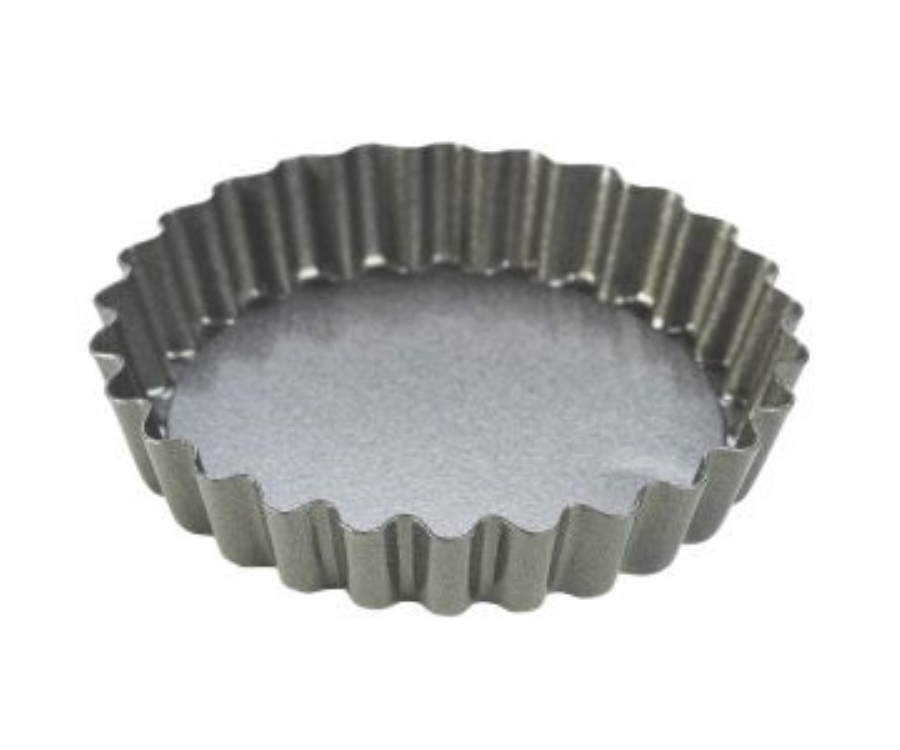 Genware Carbon Steel Non-Stick Mini Tart Pan 10 x 2cm (Set of 4)